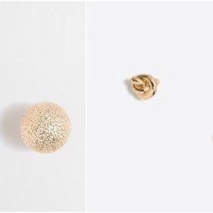 J.Crew pinball studd earrings Knotted stud Earrings Set of 2 NWT